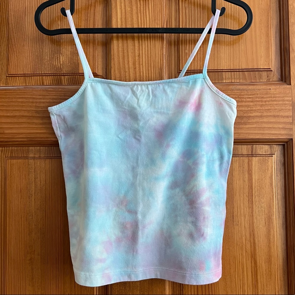 Custom Pink and Blue Tie Dye Wild Fable Tank Top